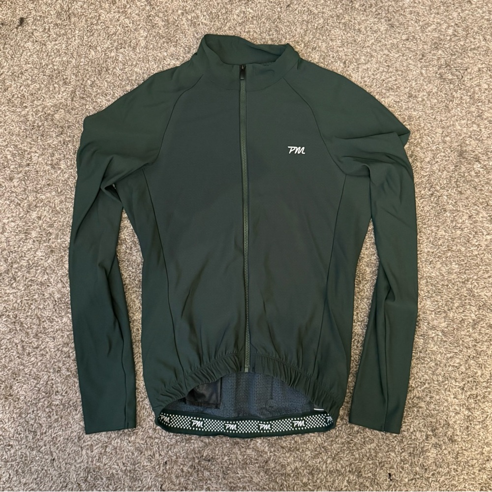 Pedal Mafia Pro Mid Weight Thermal Jersey Green Medium